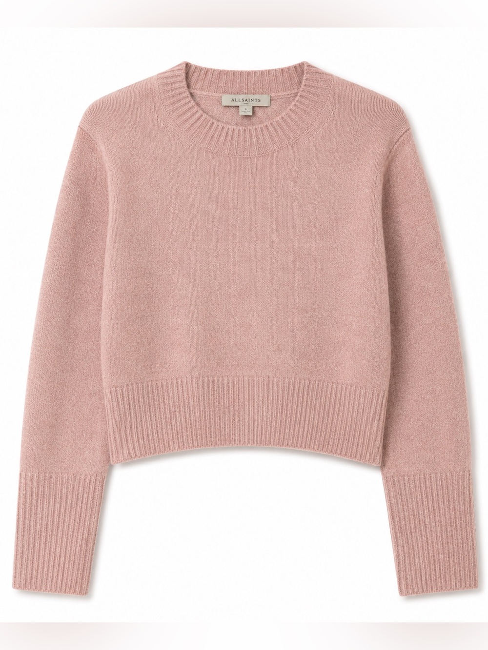 AllSaints Blush Pink Crewneck Sweater